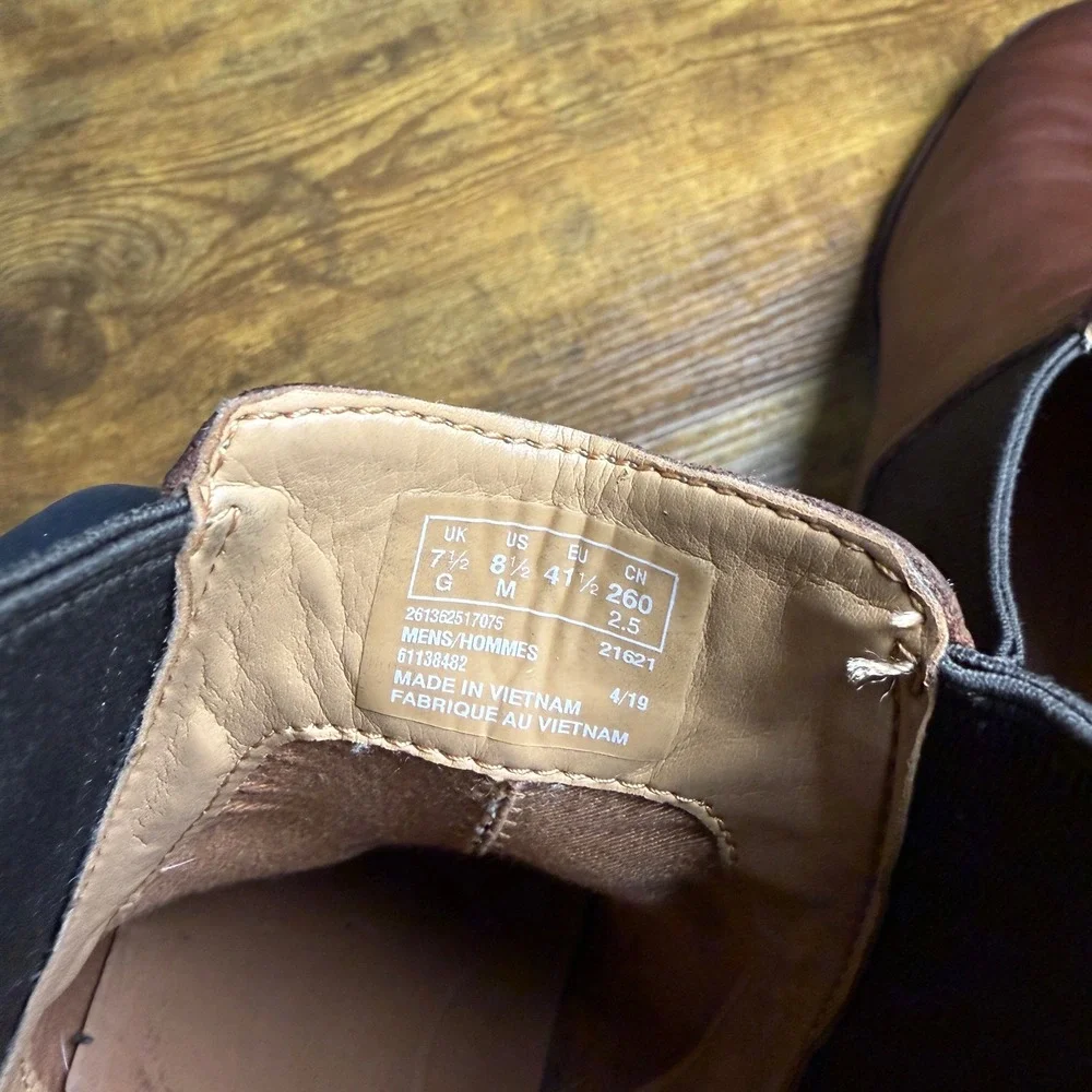 Clarks‎ Clarkdale Gobi Brown Leather Chelsea Boots Mens Size 8.5 M